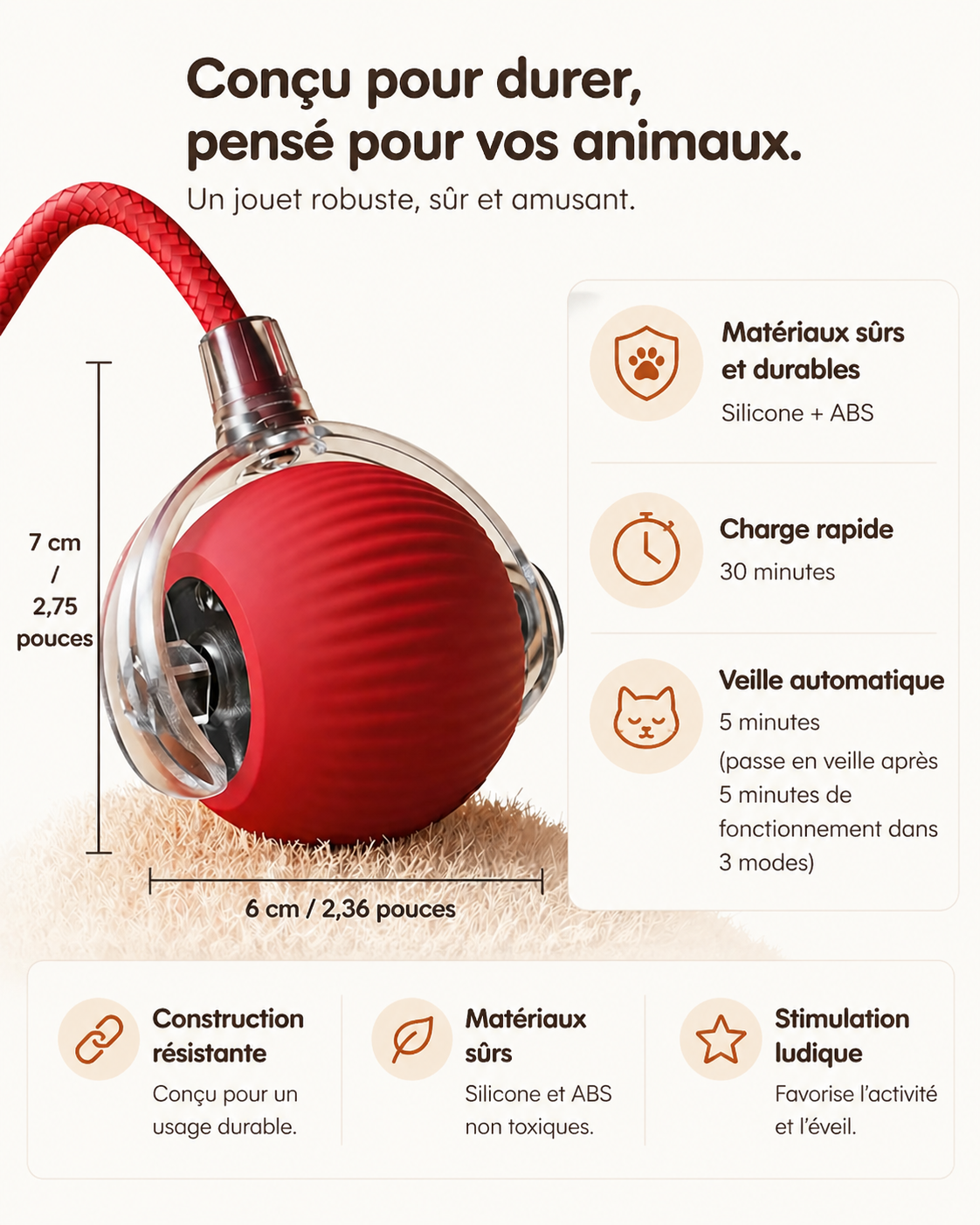 Pawly Ball — La Balle Qui Occupe Votre Chat