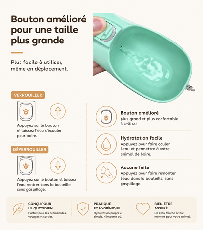 Pawly Bowl — Gamelle d'eau portative pour chien